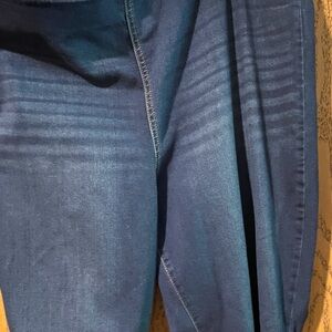 Blue pull up jeans high rise & flair comfortable fit